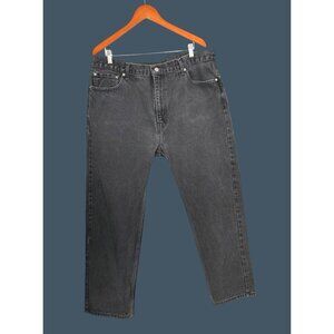 Levis 505 Mens W42 L32 Black Denim Jeans